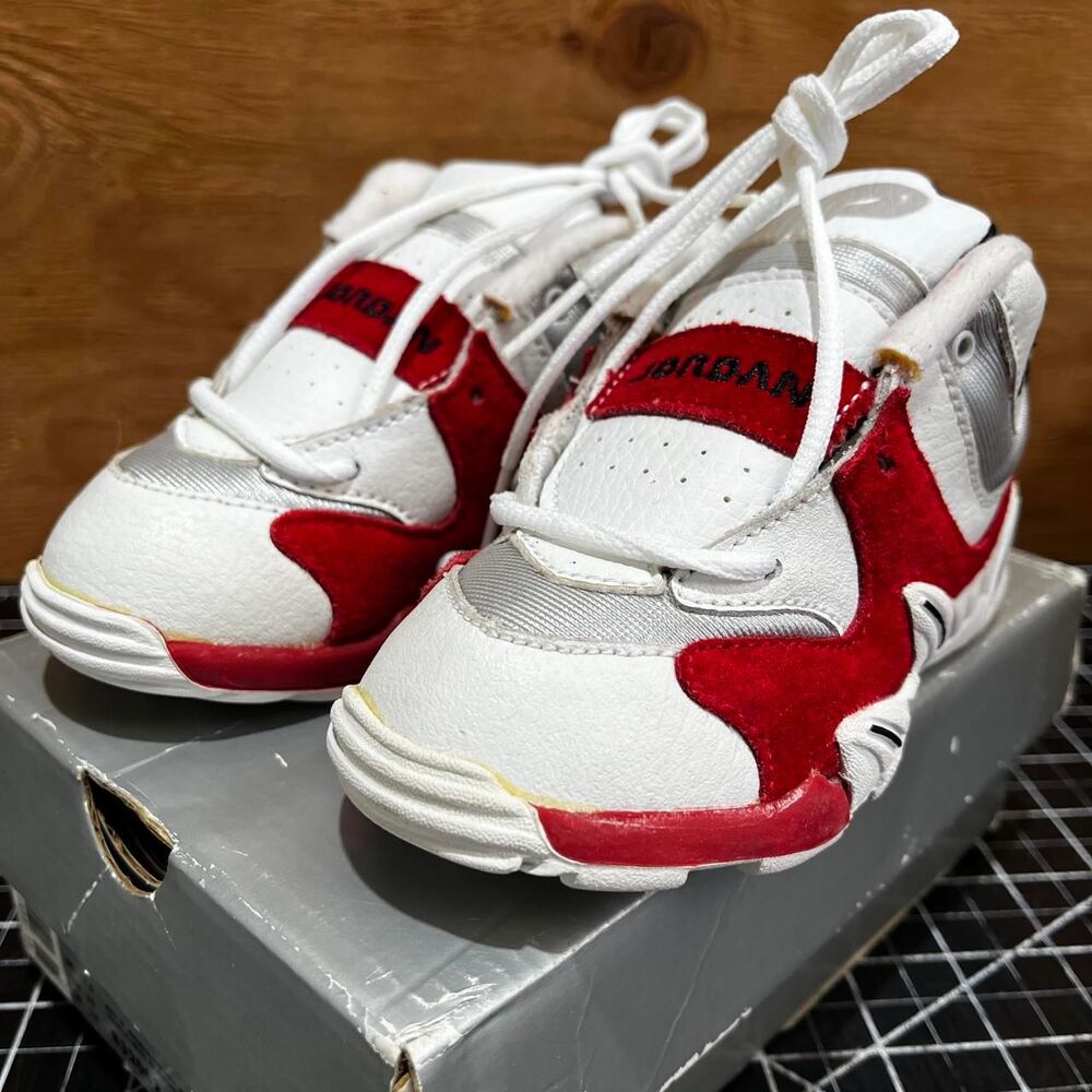 Jordan White and Red First-shoes-baby-shoes